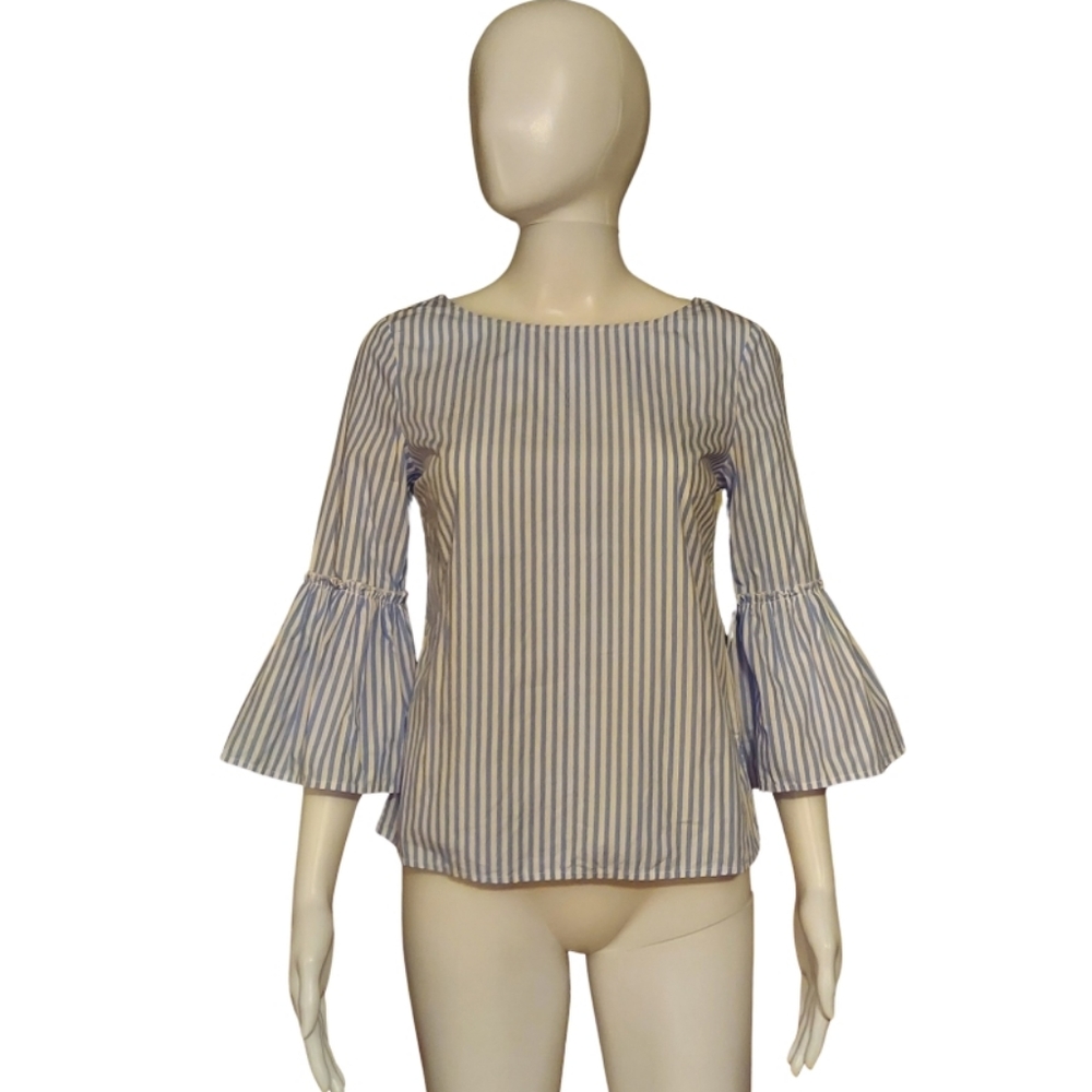 Vineyard Vines Stripe Bell Sleeve Top